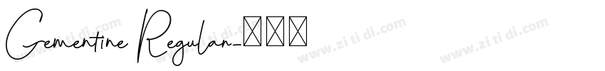 Gementine Regular字体转换